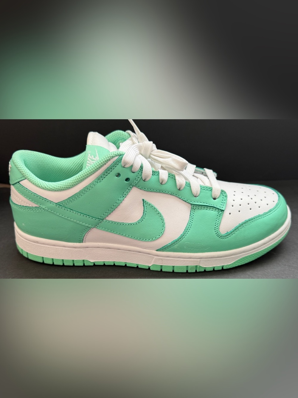 Nike Dunk Low Green Glow Womens Size 10 DD1503-105 White Mint No Box